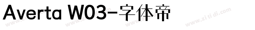 Averta W03字体转换